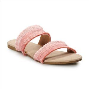 LC Lauren Conrad Fringe Sandal